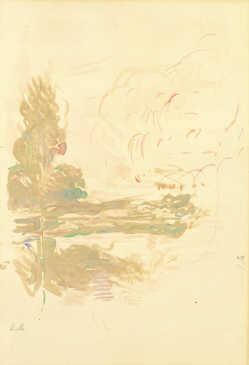 Riflessioni nella Senna, 1890 da Berthe Morisot