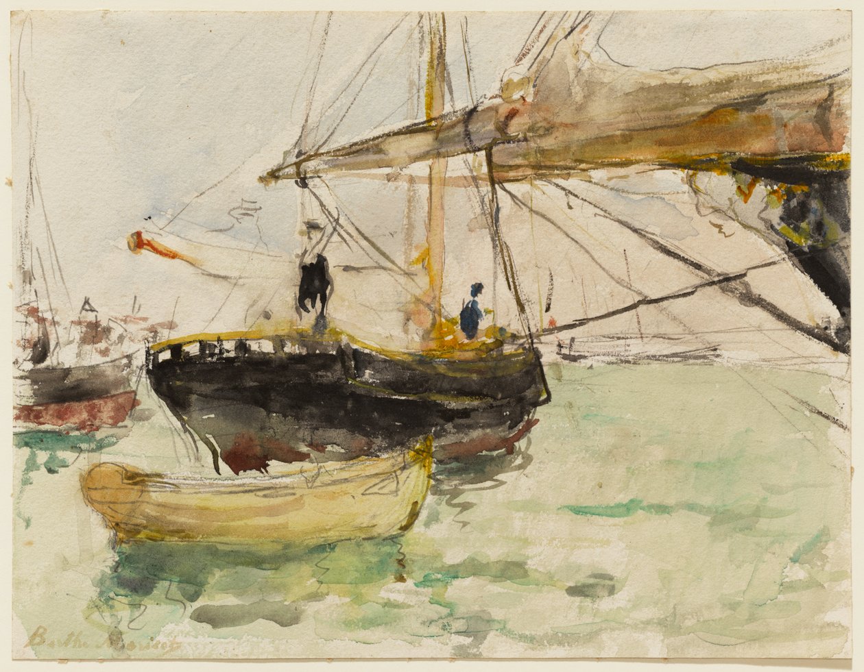 La prua di uno yacht da Berthe Morisot