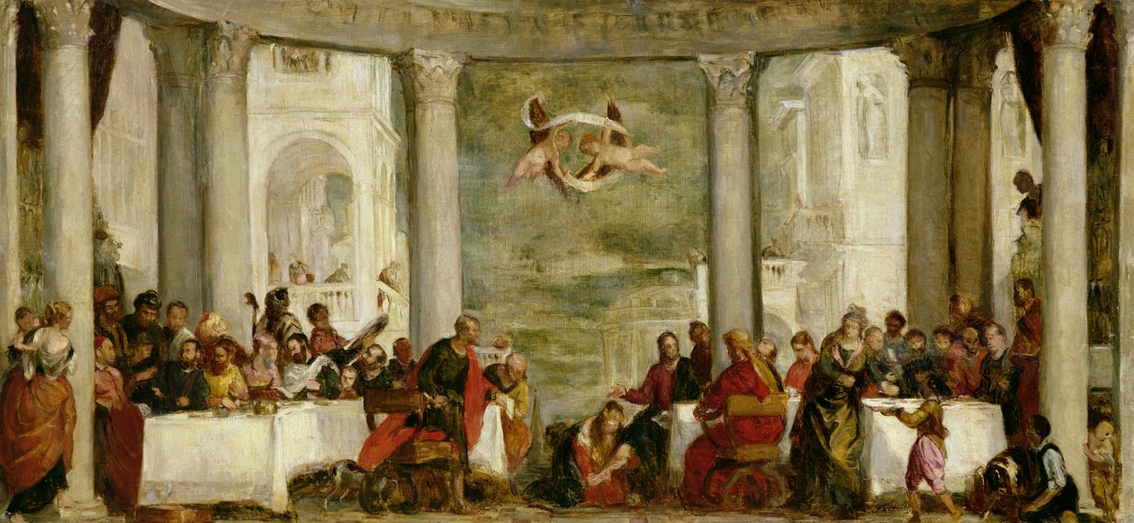 Il pasto a casa di Simone il Fariseo, dopo un dipinto di Veronese, 1860 da Berthe Morisot