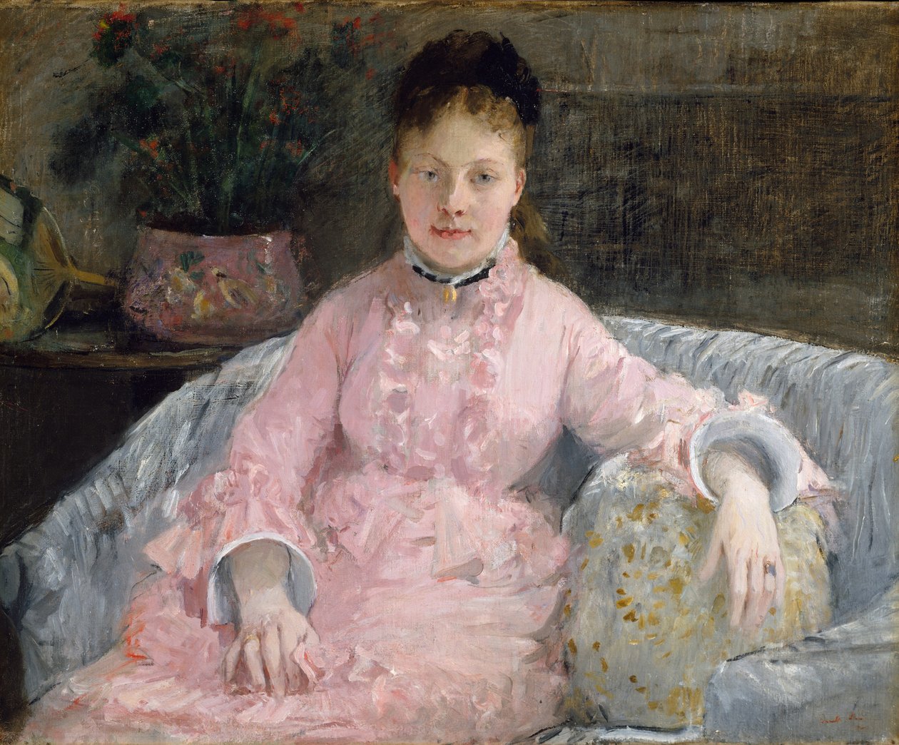 Il vestito rosa, c.1870 da Berthe Morisot