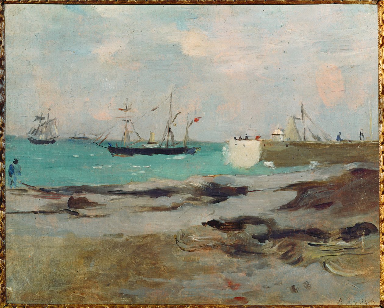 La bocca di porto di Boulogne (dipinto su tela) da Berthe Morisot