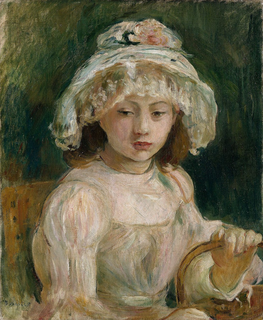 Giovane ragazza con cappello da Berthe Morisot