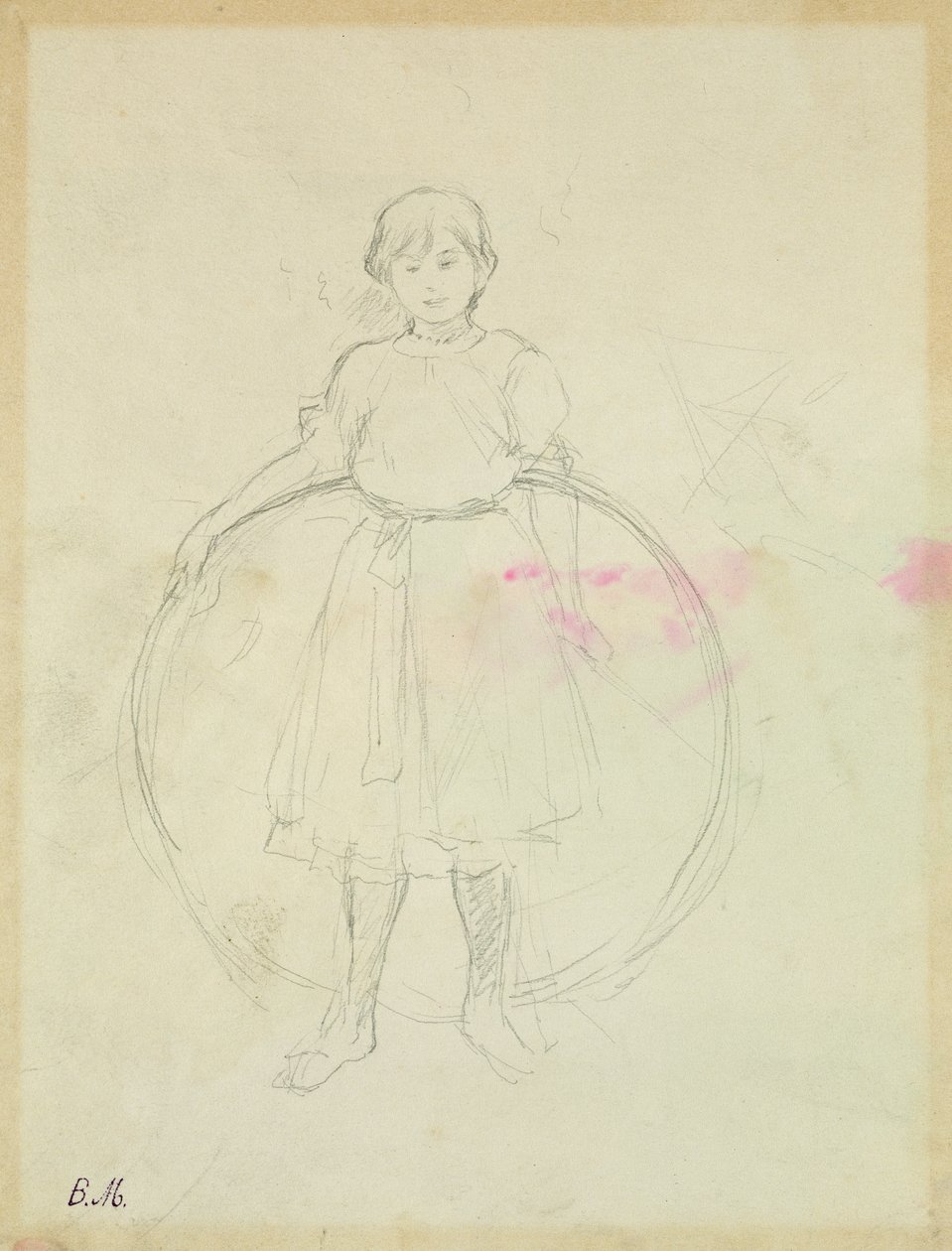 Giovane ragazza con un cerchio, 1888 da Berthe Morisot