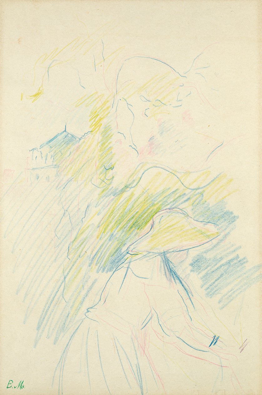 Ragazza giovane nel giardino, 1888 da Berthe Morisot