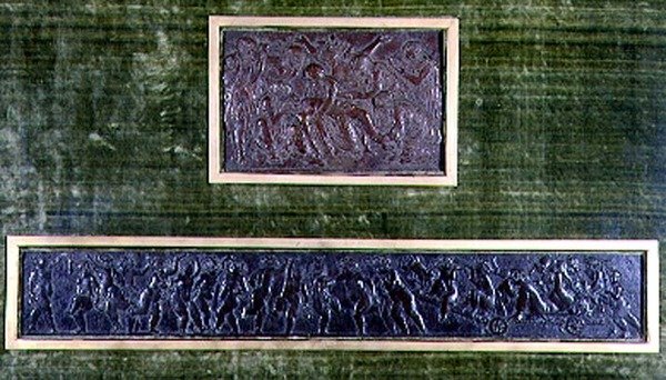 Il trionfo di Bacco e la deposizione di Cristo da Bertoldo di Giovanni