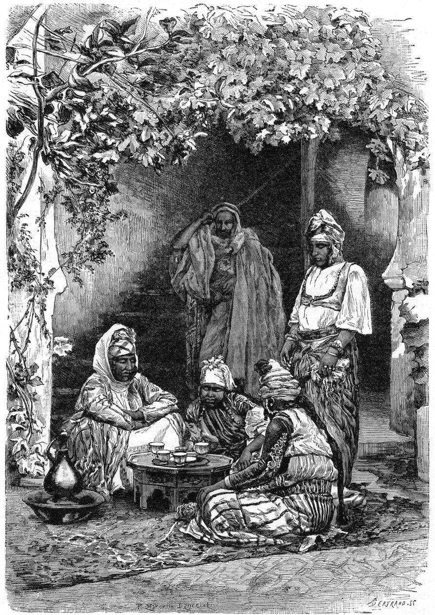 Una famiglia araba di Tlemcen, Algeria, c1890 da Auguste Bertrand