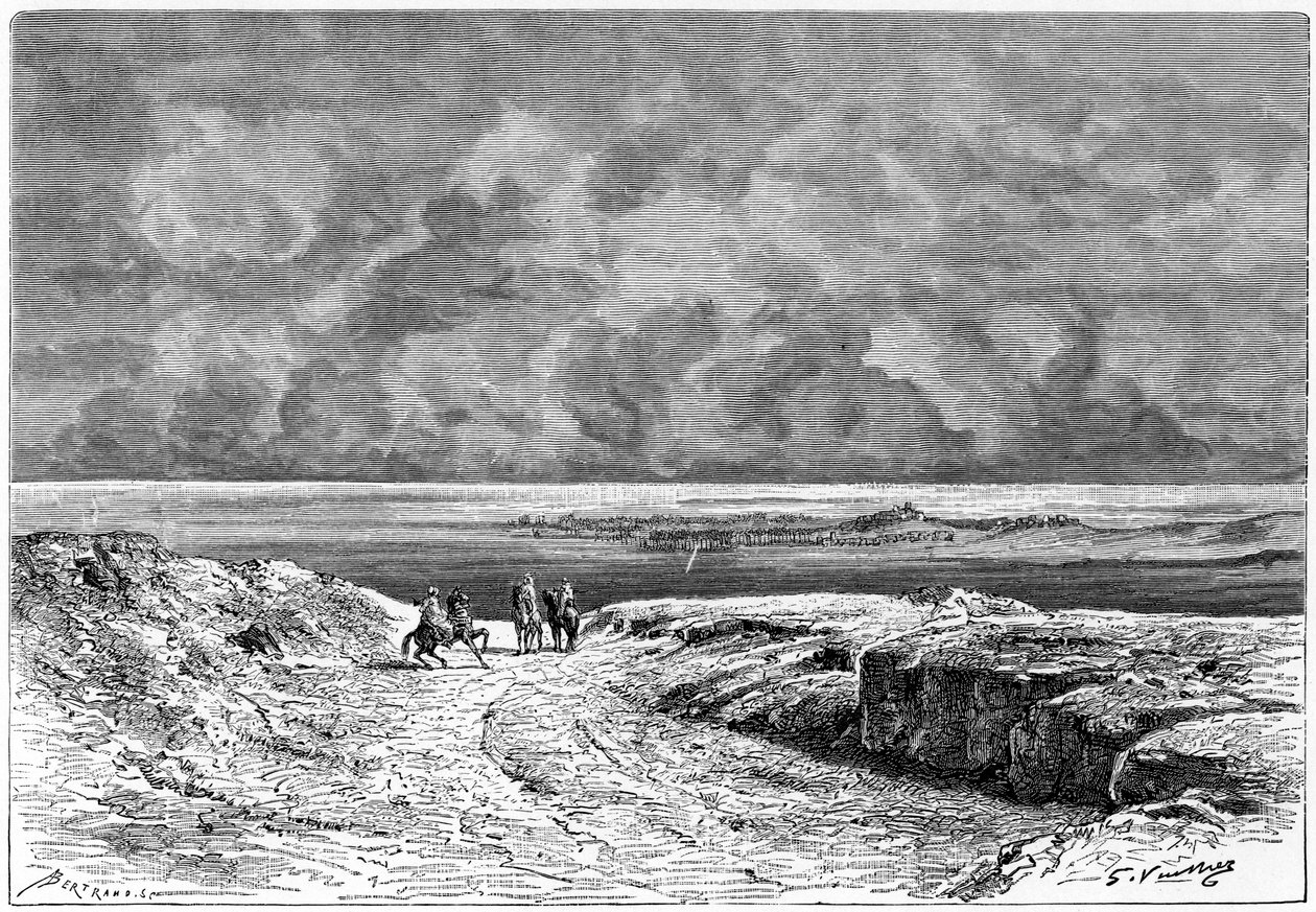 Nafta e il Shott-el-jerid, c1890 da Auguste Bertrand