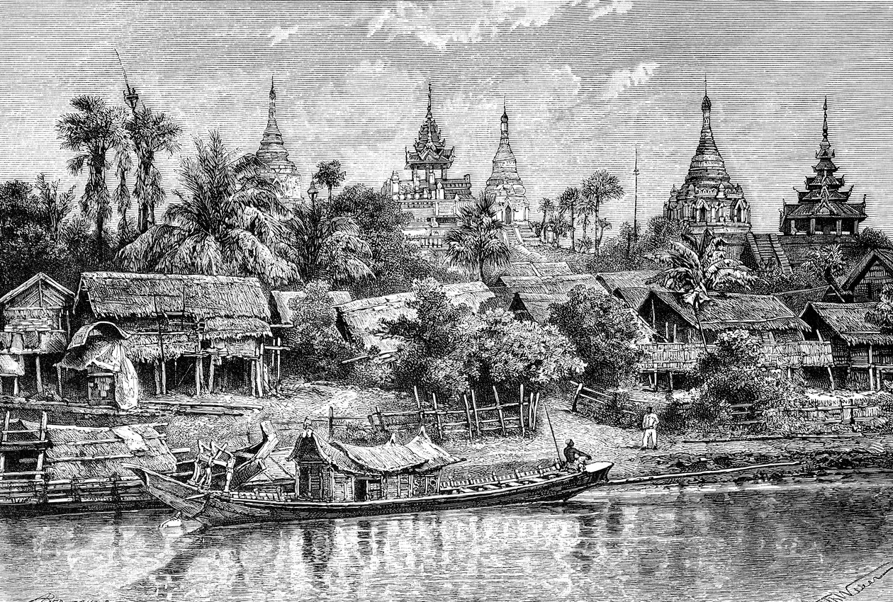 Yenan Gyong, Myanmar, 1895 da Auguste Bertrand