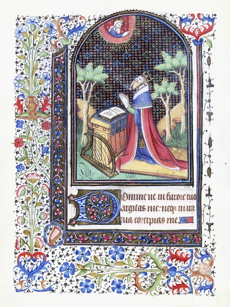 Davide in preghiera, c.1460 da Besancon School