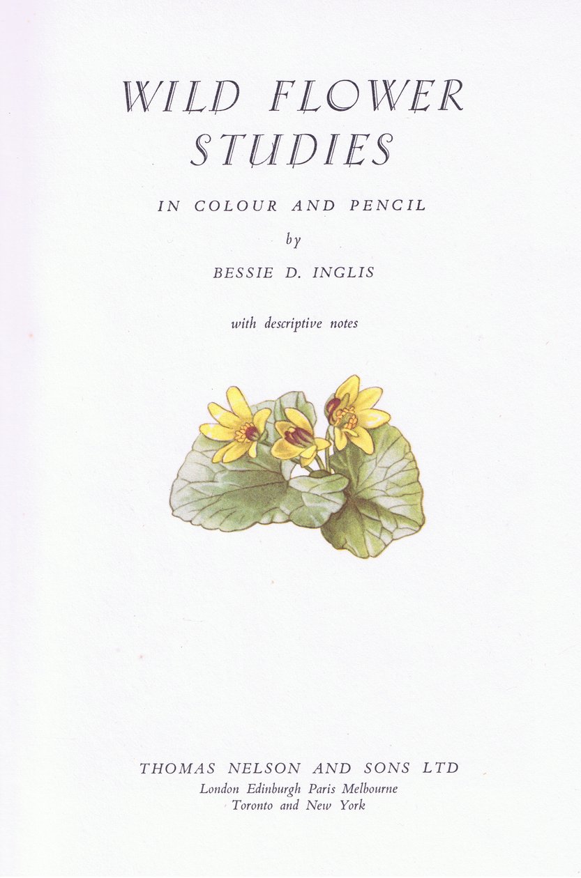 Pagina del titolo, 1951 da Bessie D. Inglis