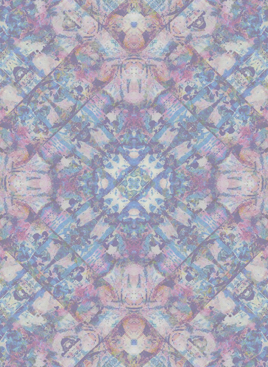 Spring Geo, 2015 (tecnica mista, inchiostro, trasferimento termico, acquerello, illustrazione, digitale) da Beth Travers