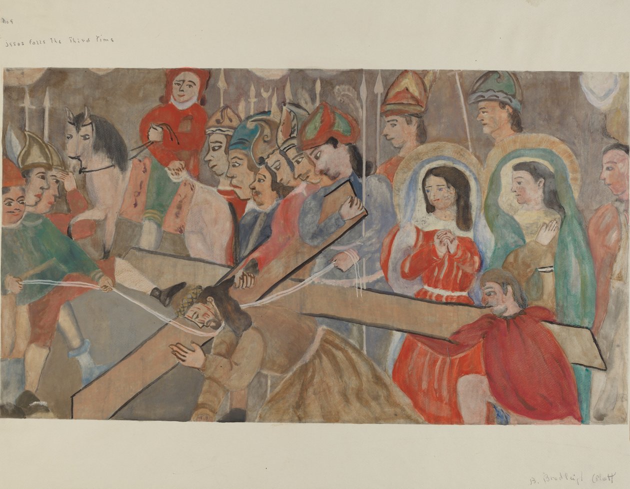 Stazione della Croce n. 9: Gesù cade la terza volta, c. 1936 da Beulah Bradleigh