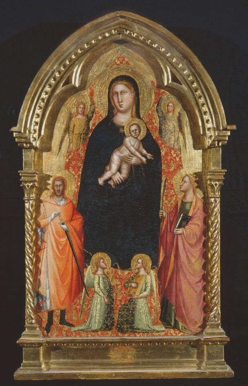 Madonna col Bambino in trono con i santi Caterina e Giuliano e angeli