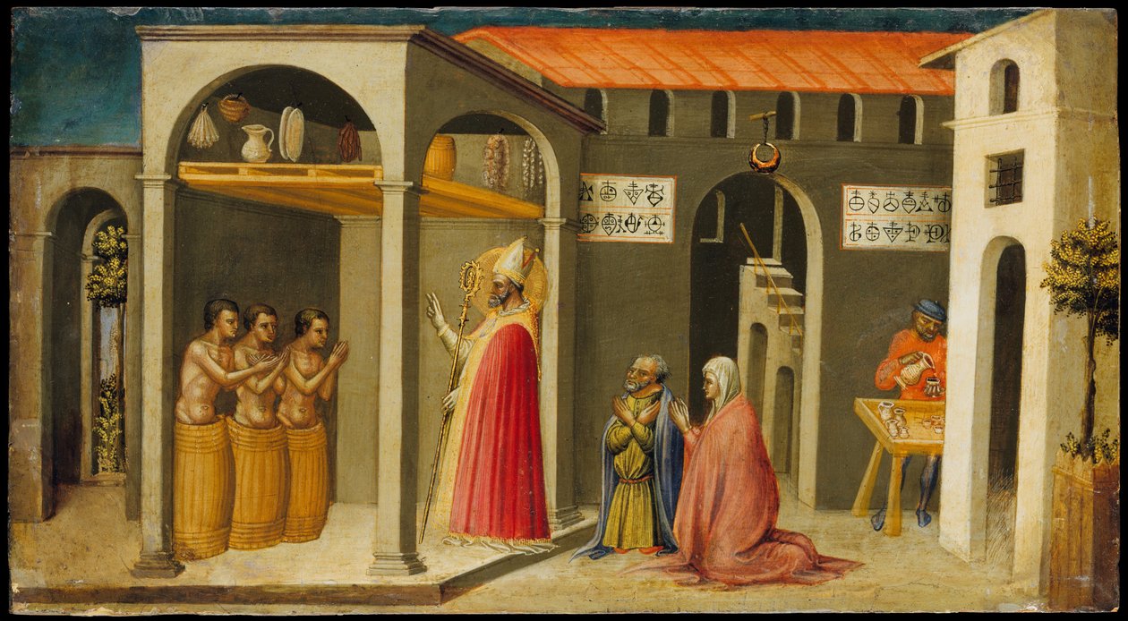 San Nicola resuscita tre giovani da Bicci di Lorenzo