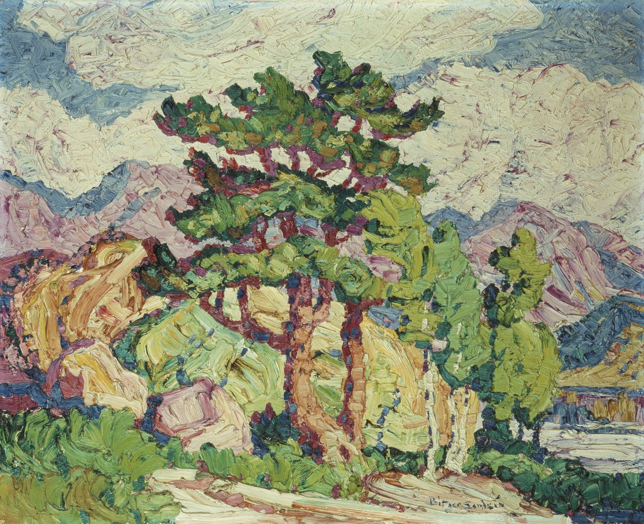Aspens e Pines, Estes Park, Colorado da Birger Sandzen