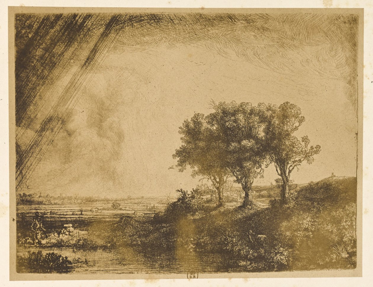 Il paesaggio dei tre alberi da Bisson Frères