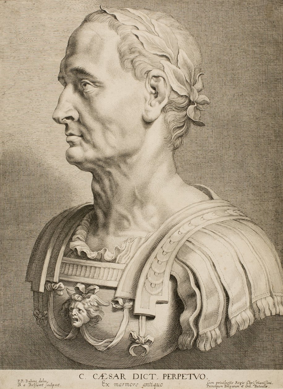 Giulio Cesare, dittatore perpetuo, da Dodici famosi uomini greci e romani, c.1633 da Boetius Adams Bolswert