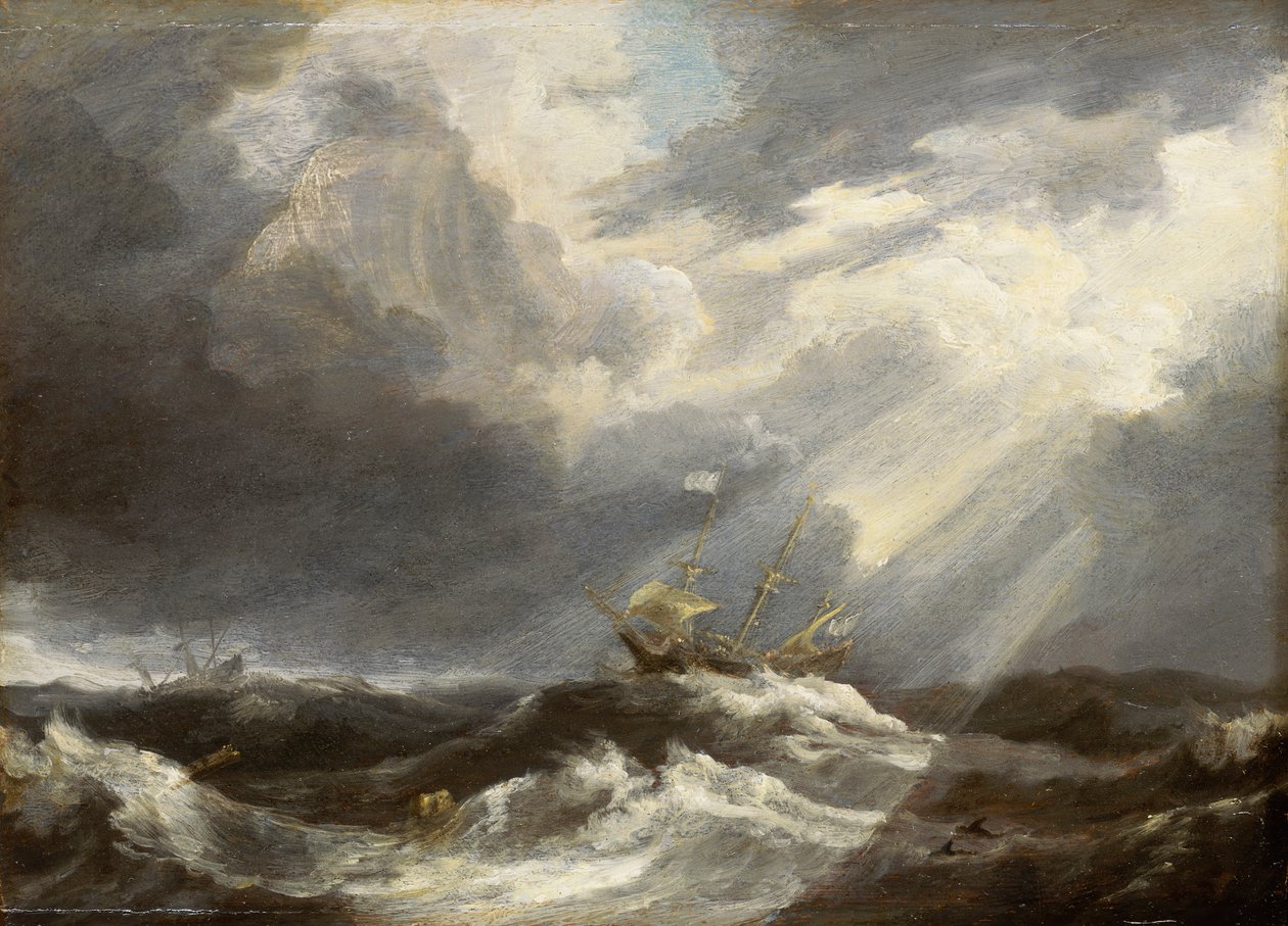 Luce del sole su un mare tempestoso, c. 1640 da Bonaventura Peeters