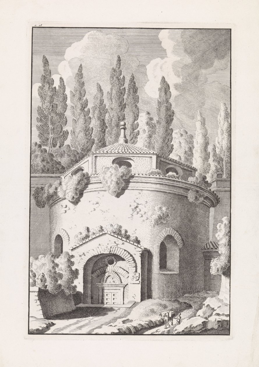 Rovina di un tempio rotondo romano da Bonaventura van Overbeek