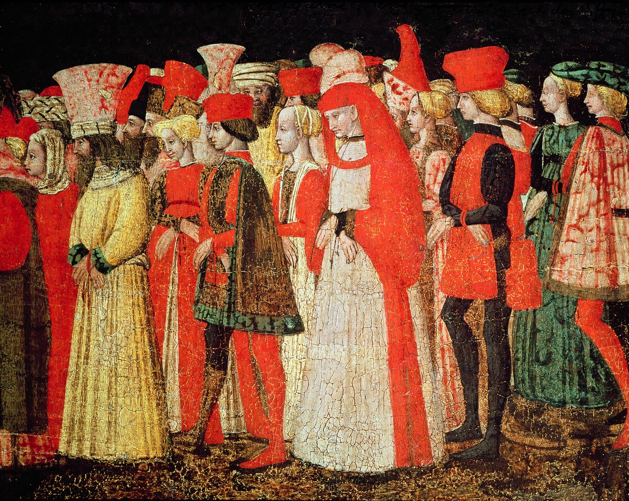 Persone della corte della famiglia Sforza (dettaglio) da Bonifacio Bembo