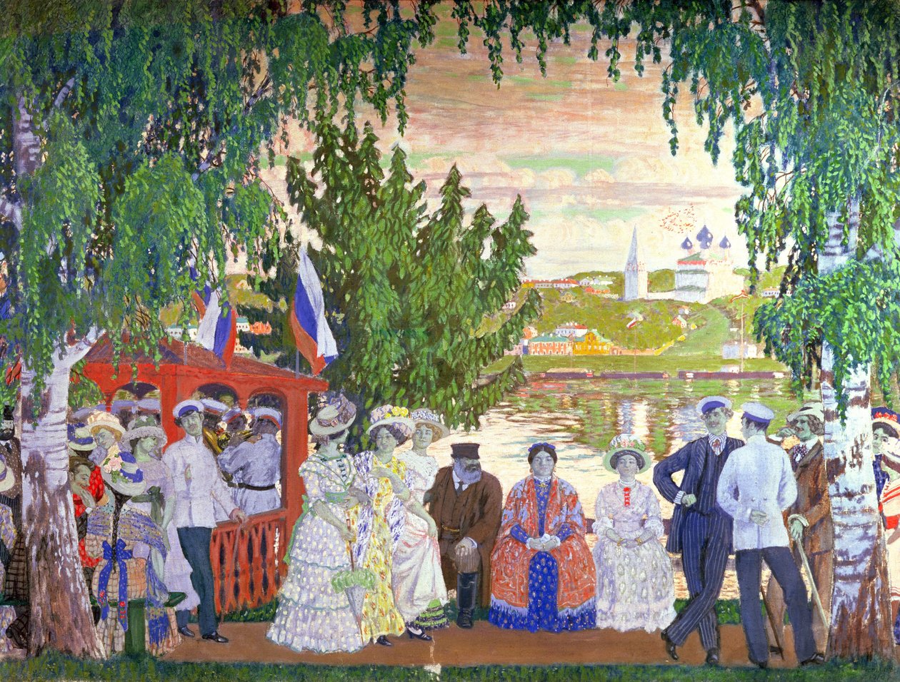 Riunione festiva, 1910 da Boris Mikhailovich Kustodiev
