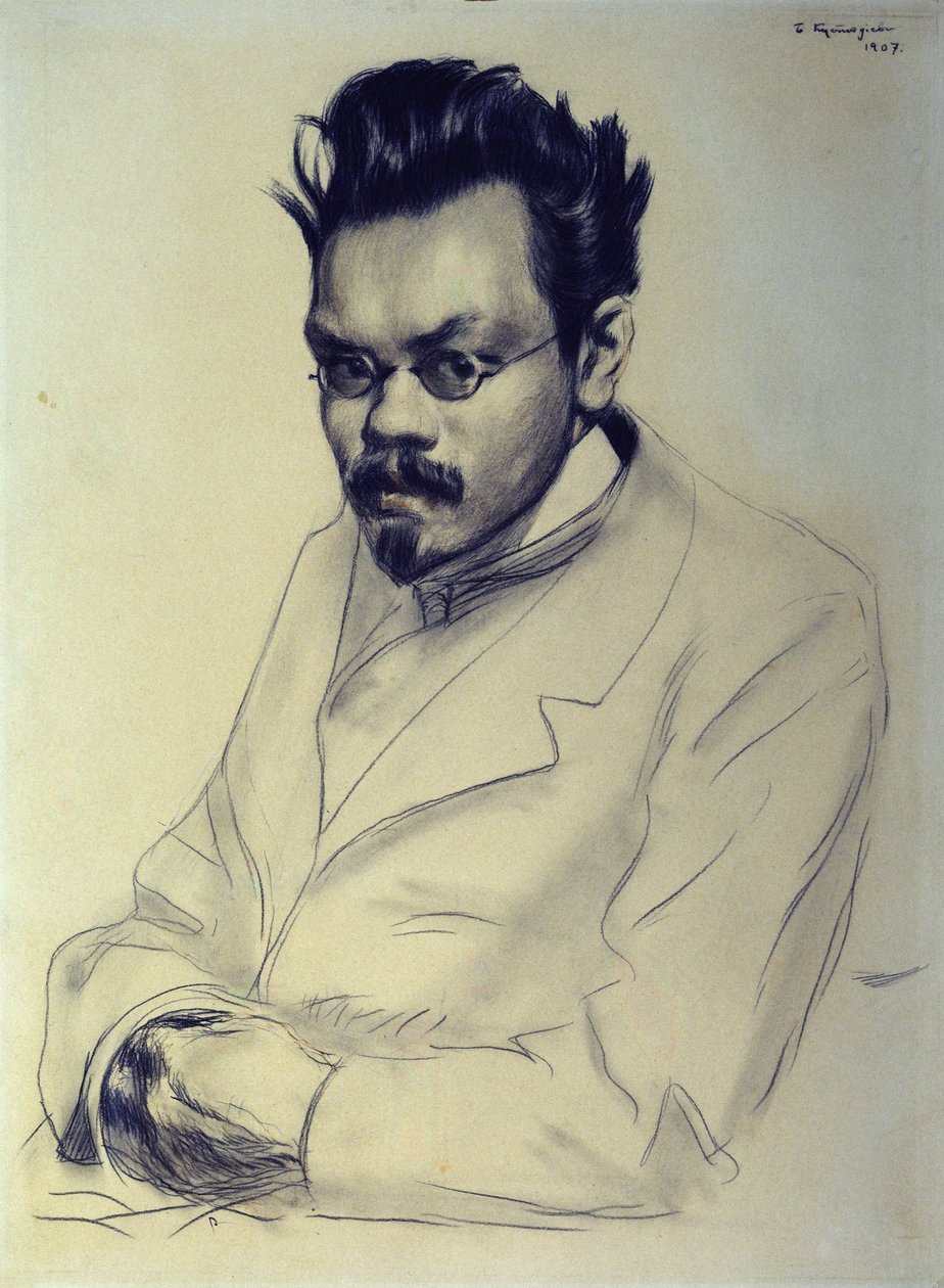 Ritratto di Alexei M. Remizov, 1907 da Boris Mikhailovich Kustodiev