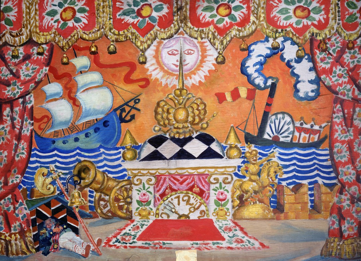 Scenografia per La Pulce, di Yevgeny Zamyatin da Boris Mikhailovich Kustodiev