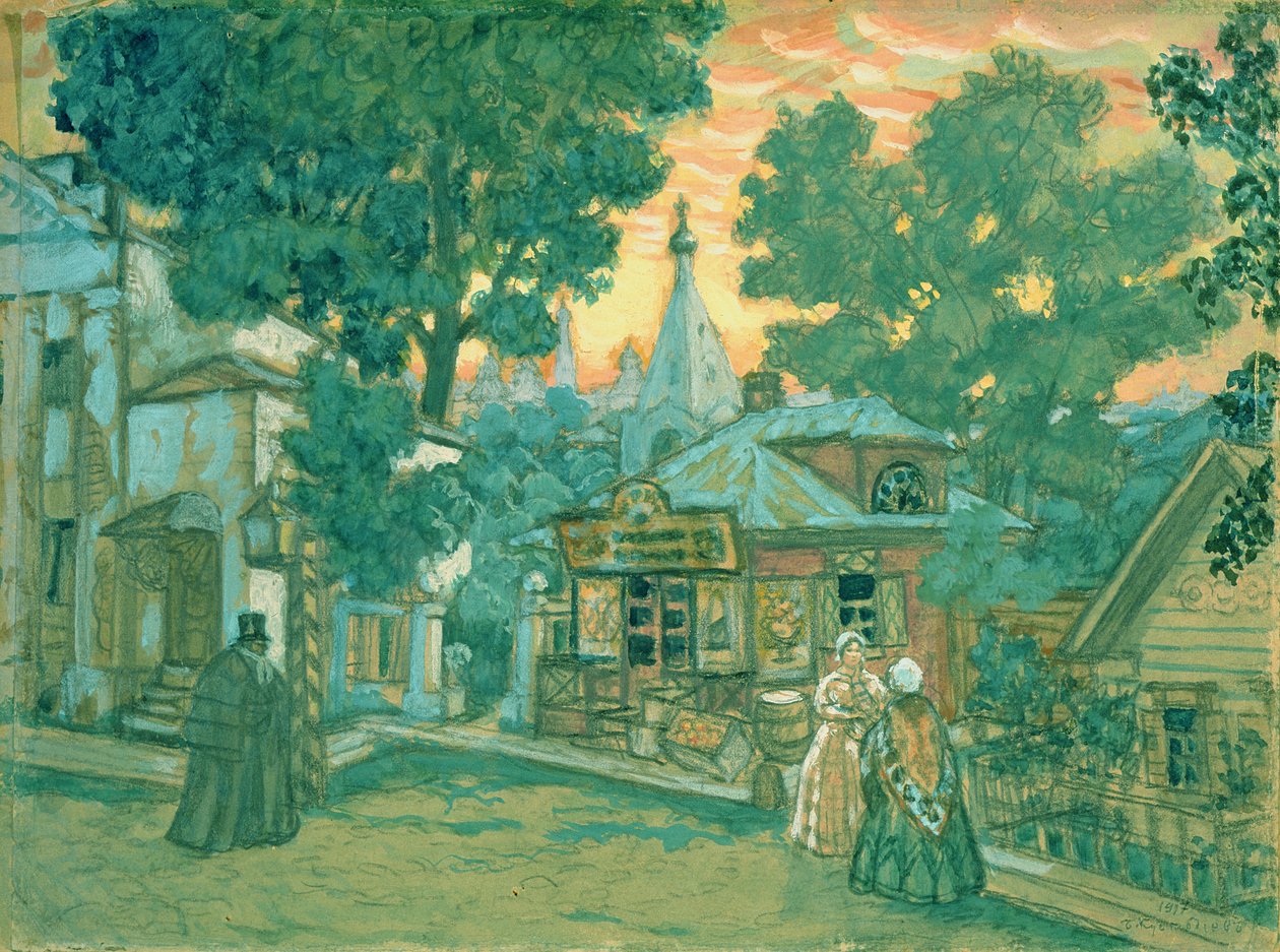 Scenografia per il dramma di Ostrovsky 
