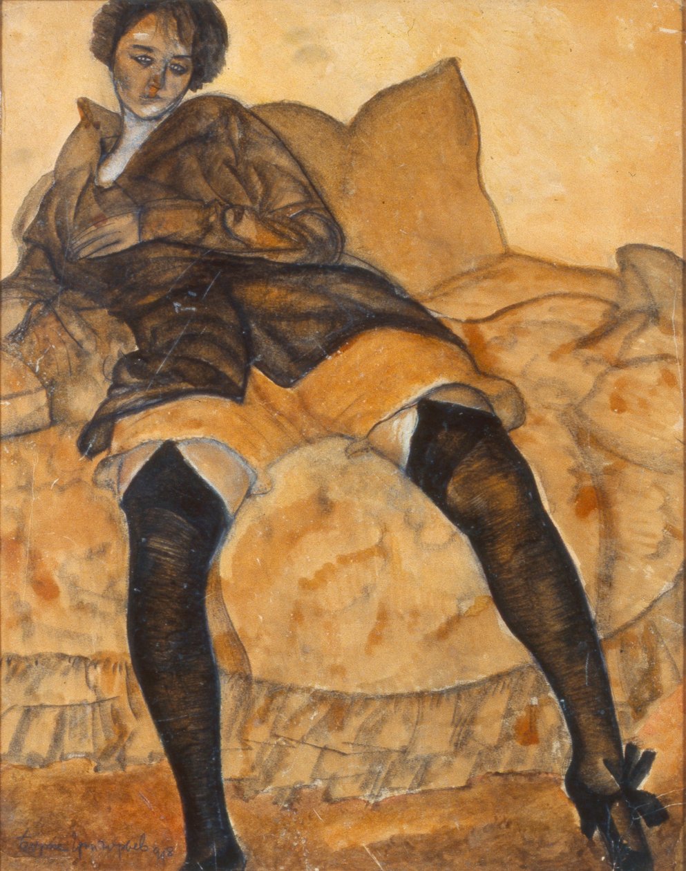 Donna seduta, c. 1918 da Boris Dmitrievich Grigoriev