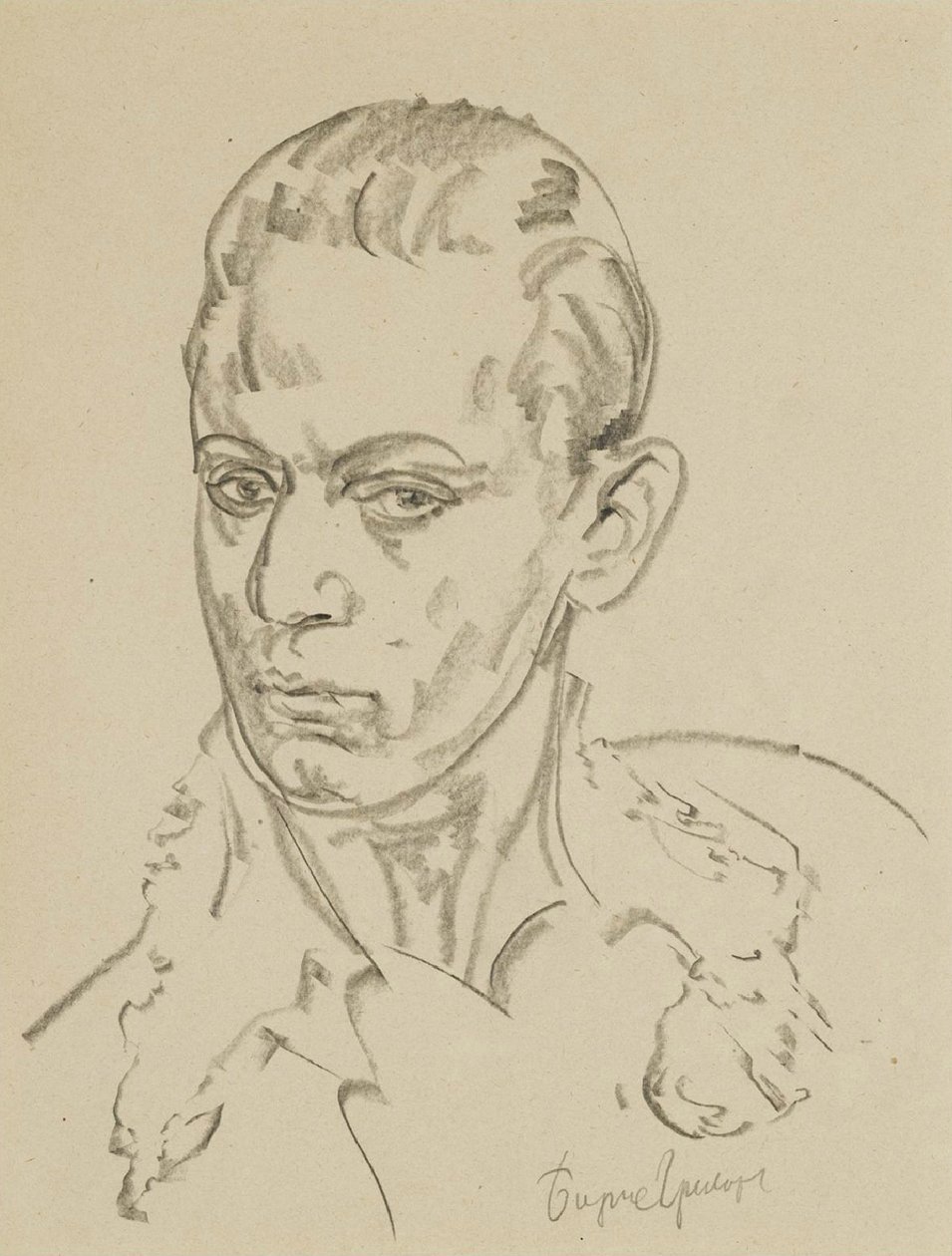 Ritratto del ballerino e coreografo Sergey Lifar 1905-1986 da Boris Dmitrievich Grigoriev
