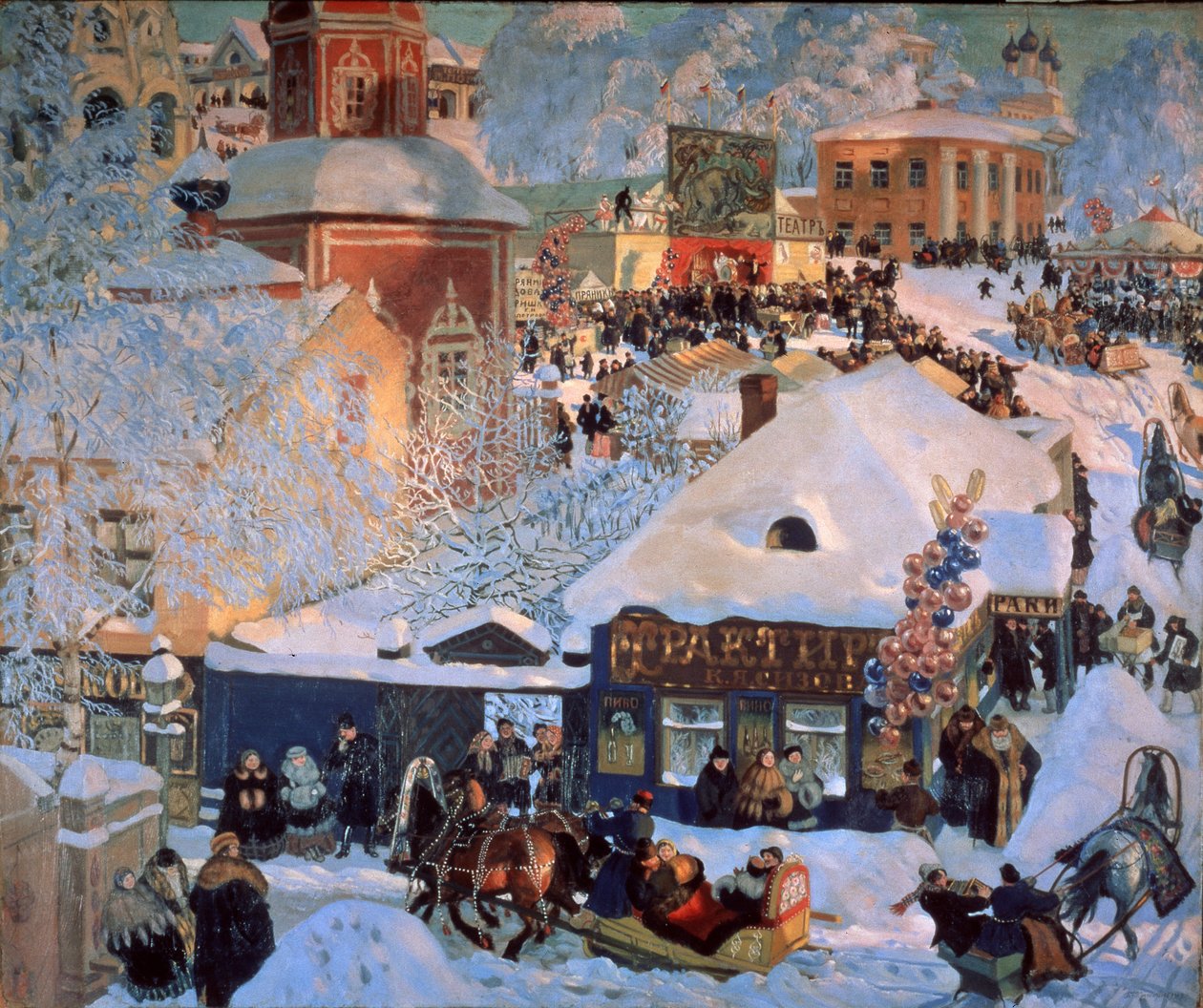 Inverno, Martedì Grasso da Boris Mikhailovich Kustodiev