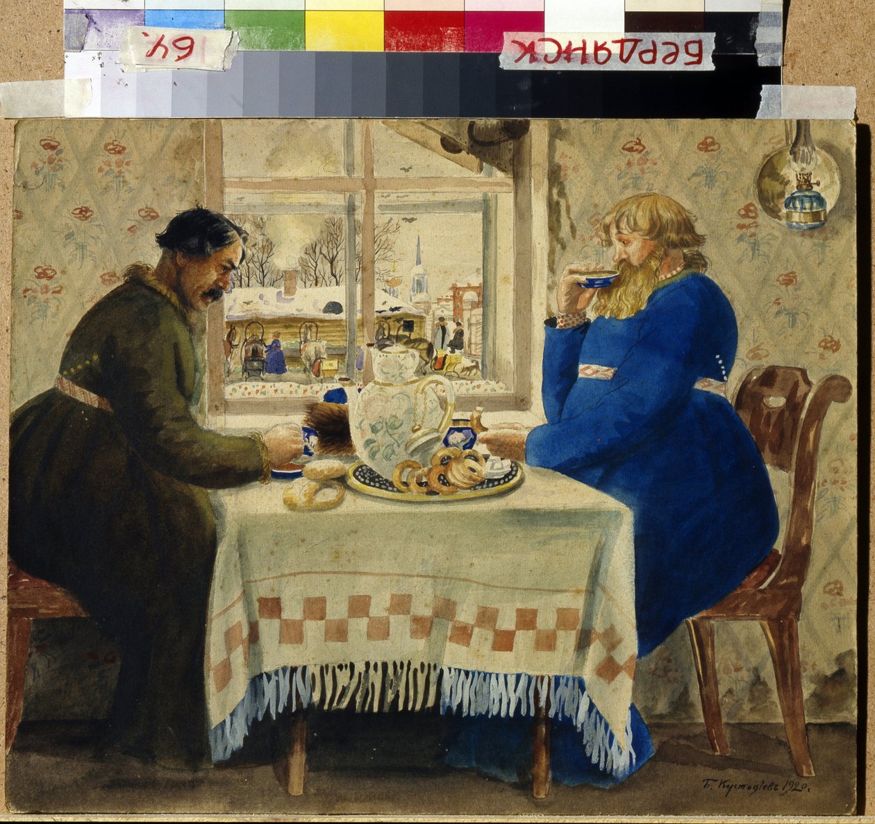 I cocchieri da Boris Mikhailovich Kustodiev