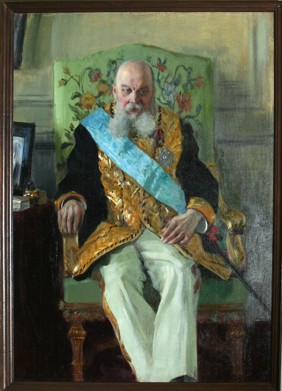 Ritratto del Conte Dmitri Martynovich Solski, 1908 da Boris Mikhailovich Kustodiev