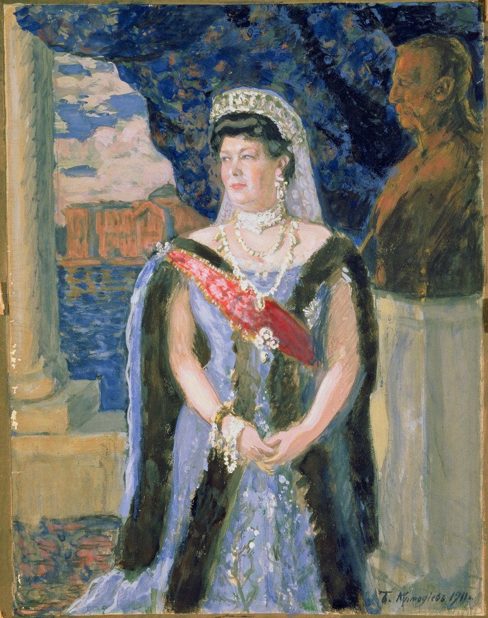 Ritratto della Granduchessa Maria Pavlovna, 1911 da Boris Mikhailovich Kustodiev