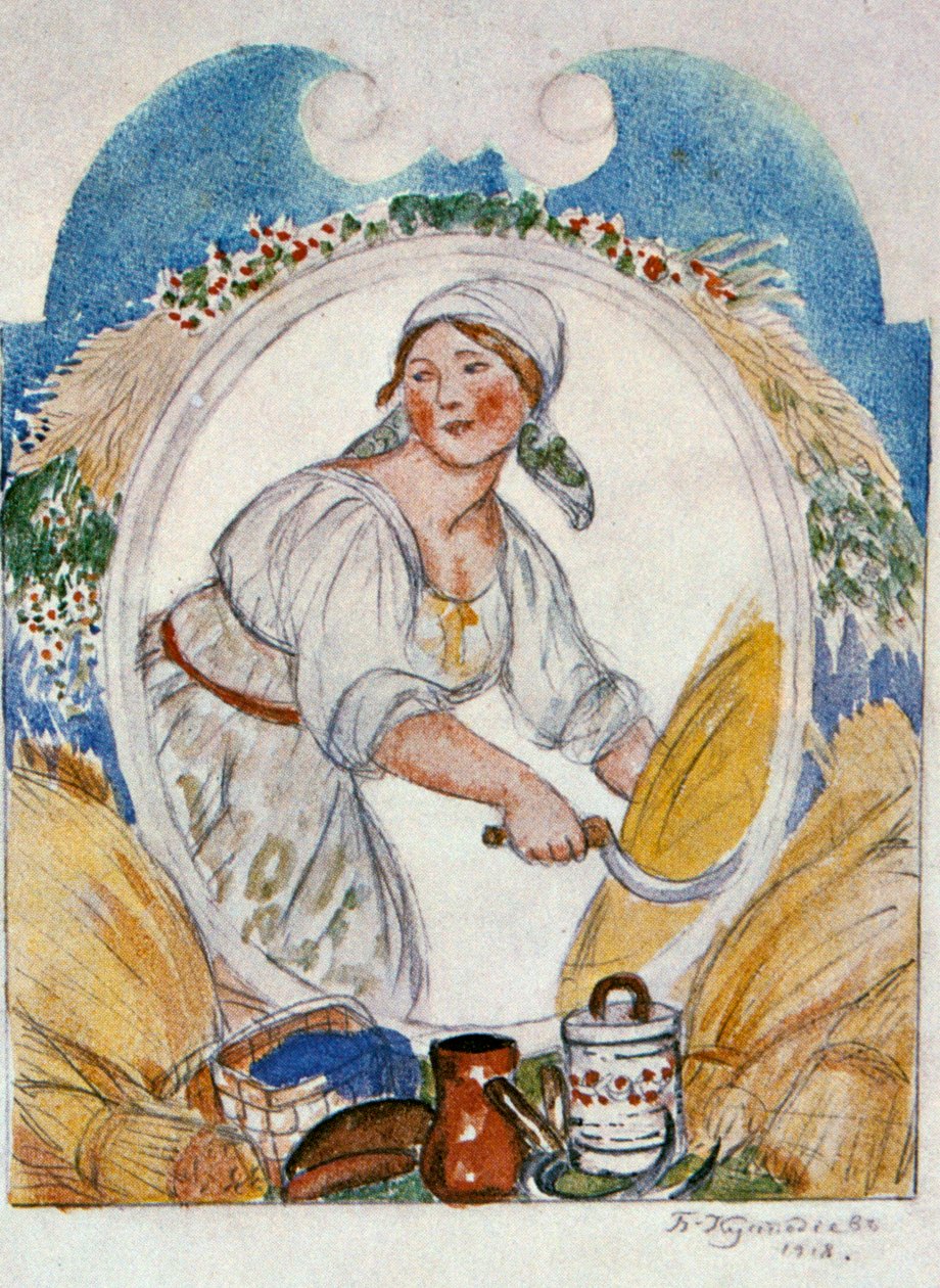 Il Mietitore, 1918 da Boris Mikhailovich Kustodiev