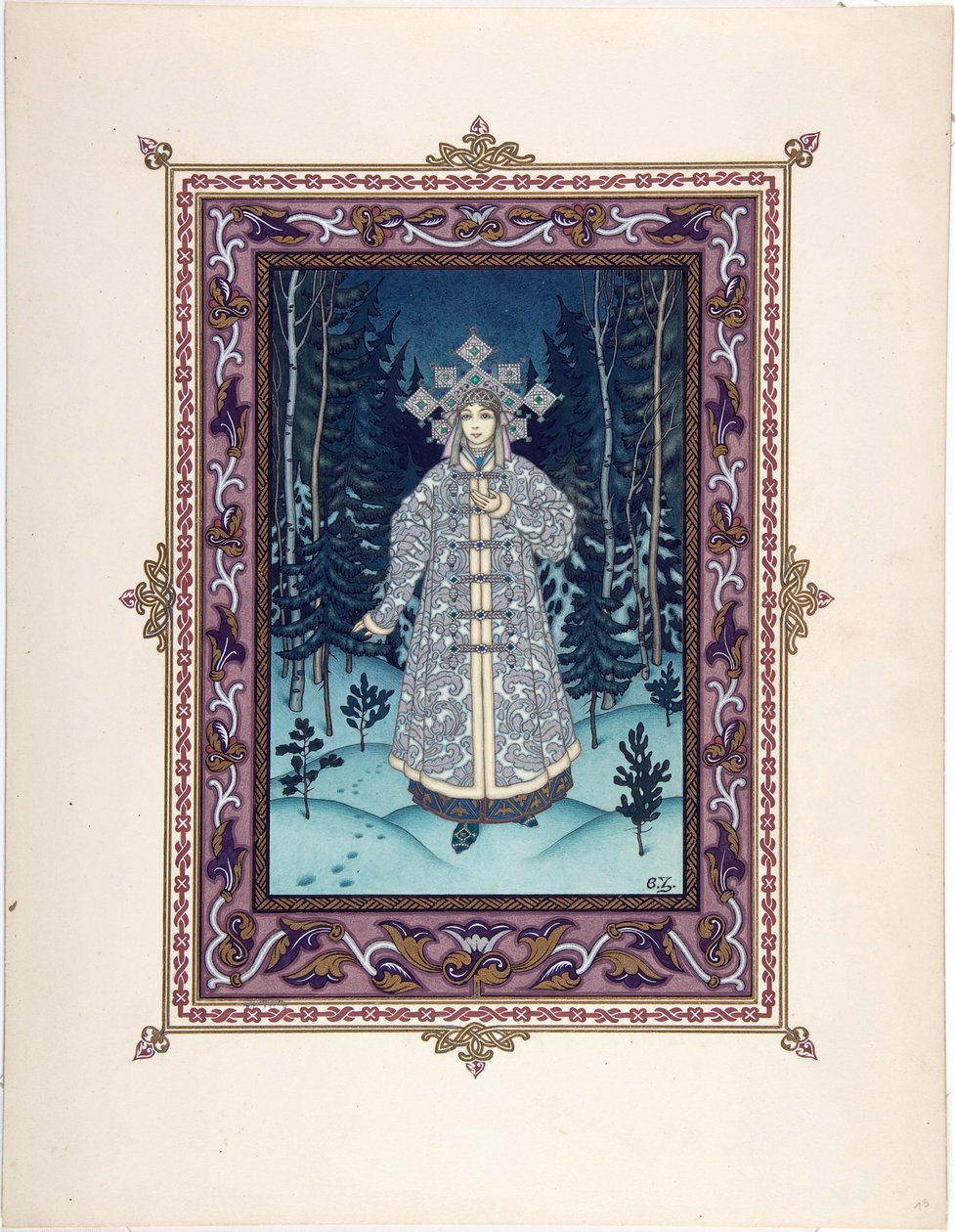 Illustrazione per la fiaba Snegurochka da Boris Vasilievich Zvorykin