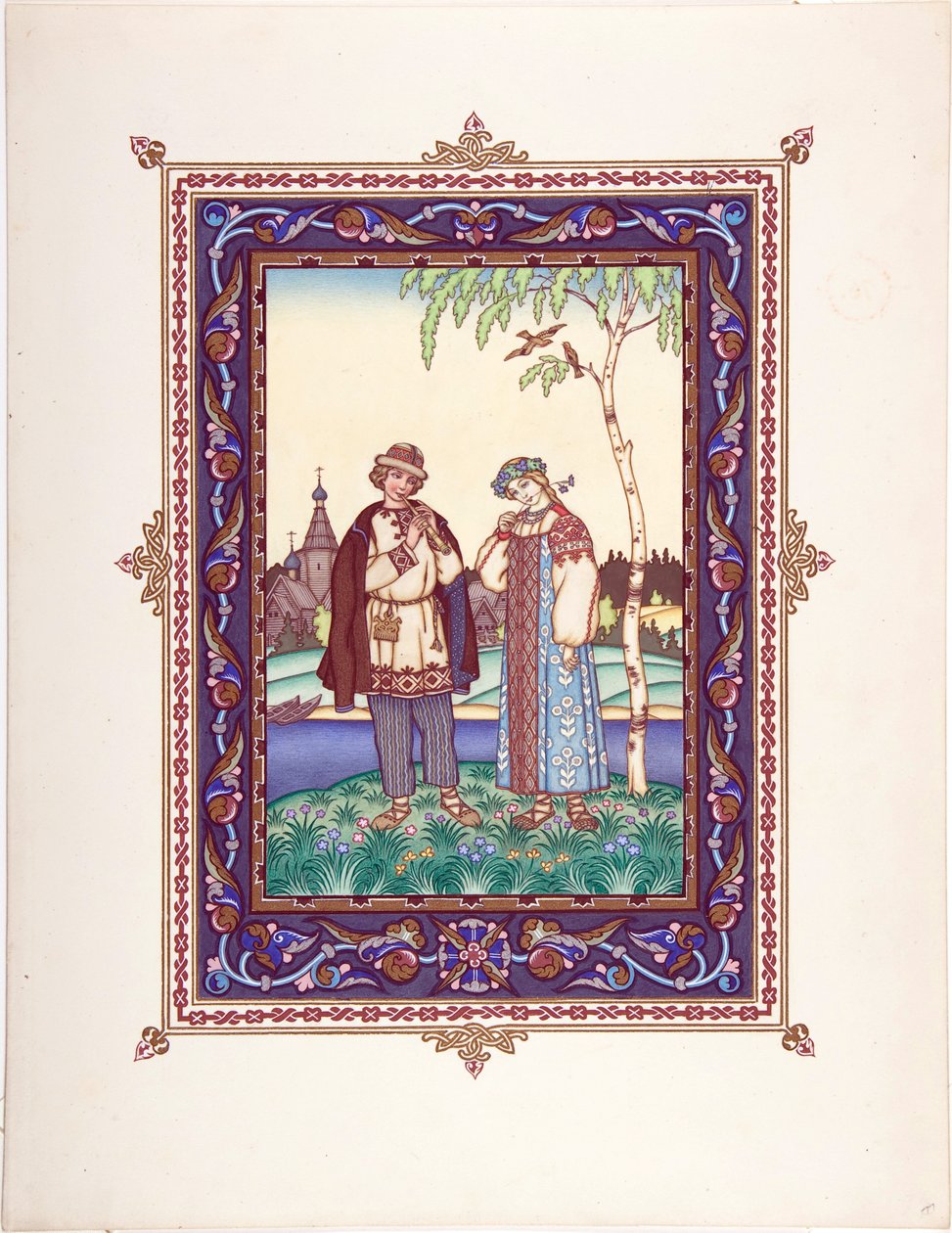 Snegourotchka (o Snegourka, la Fille de neige) - Illustrazione per la fiaba Snegurochka da Boris Vasilievich Zvorykin