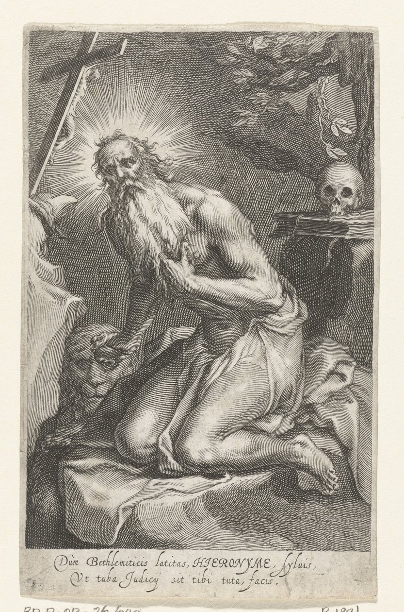 San Girolamo di Betlemme come eremita da Boëtius Adamsz. Bolswert
