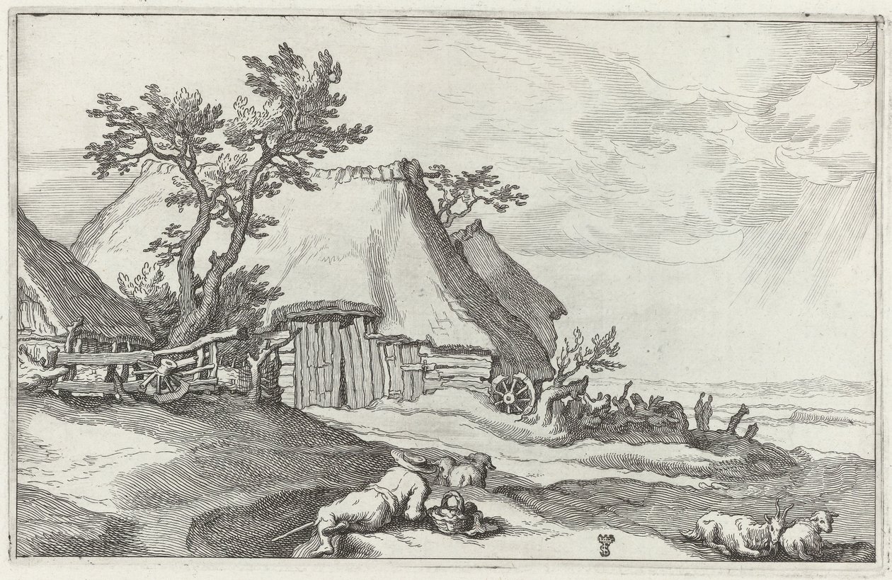 Paesaggio con fattoria da Boëtius Adamsz. Bolswert