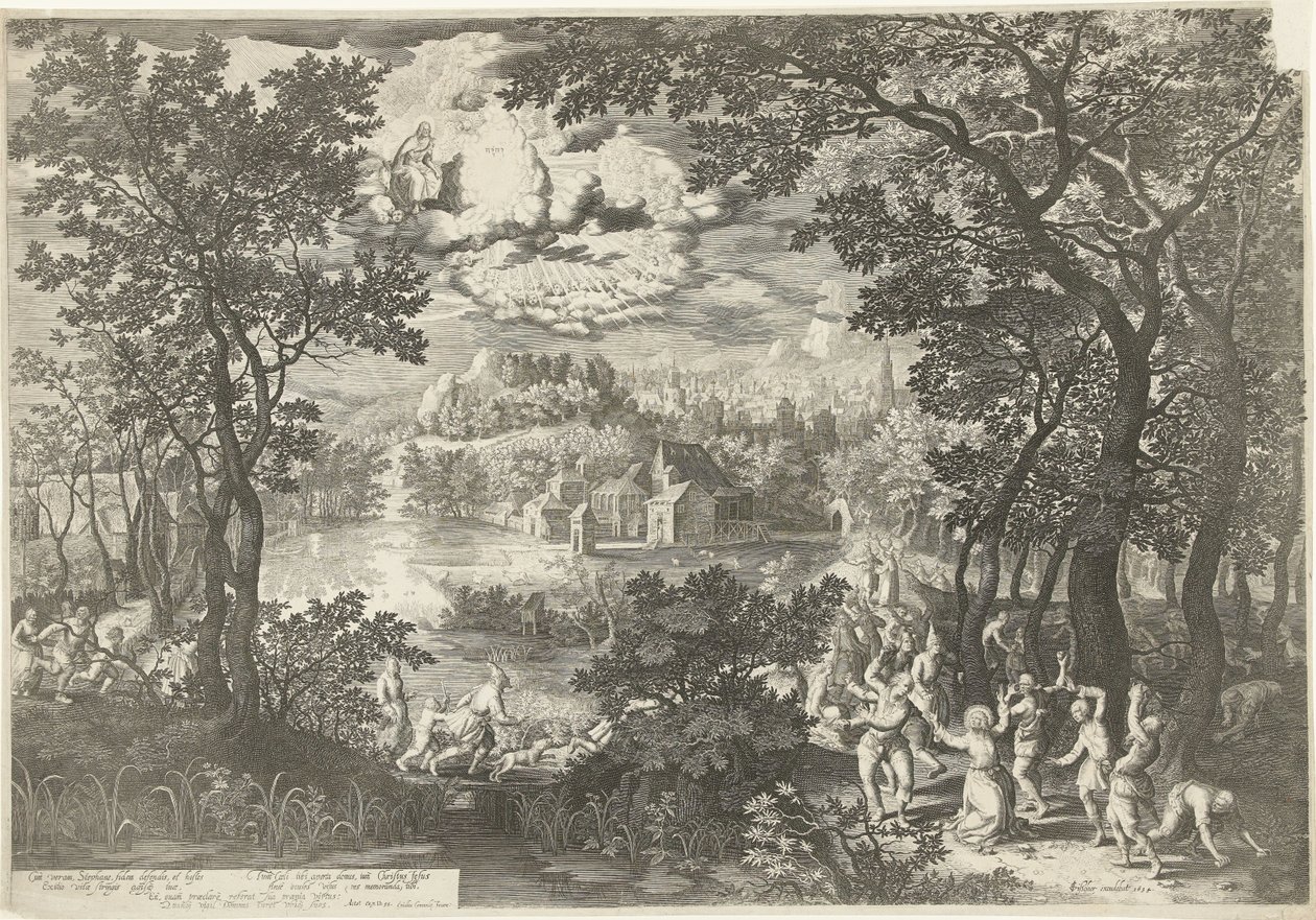 Paesaggio con martirio di Santo Stefano da Boëtius Adamsz. Bolswert
