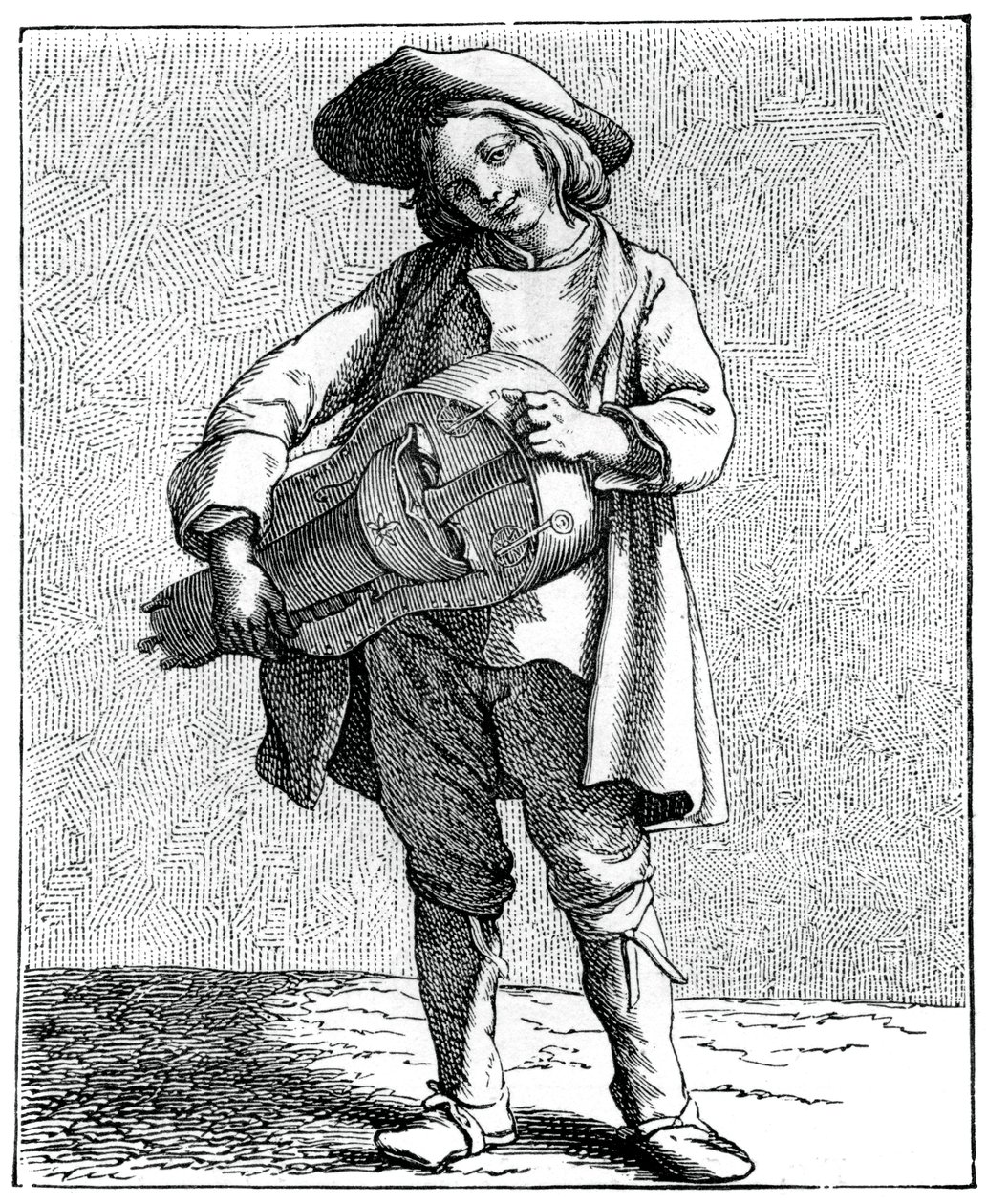Un suonatore di ghironda, 1737-1742 da Bouchardon