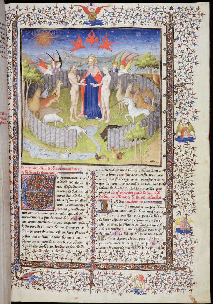 Ms 251 f.16r Il matrimonio di Adamo ed Eva da 