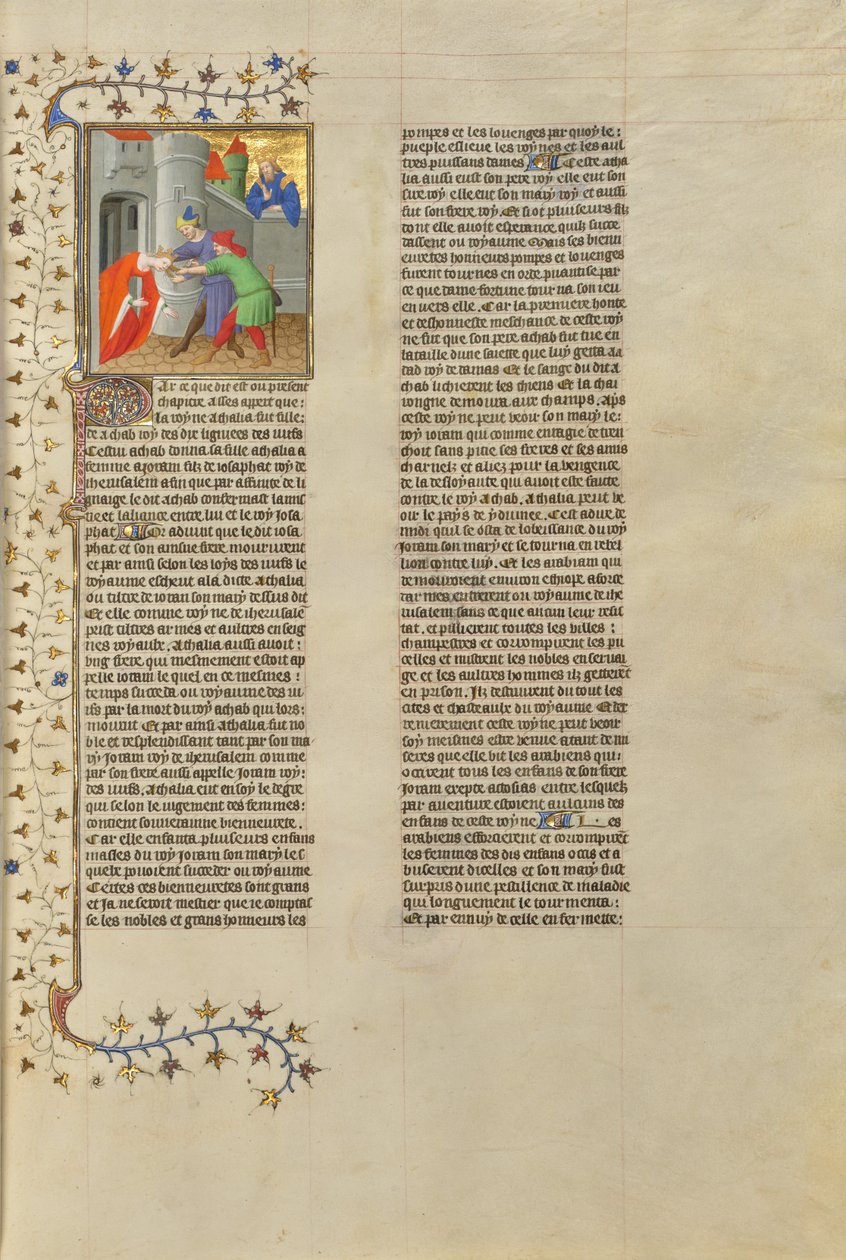 Athaliah, regina di Giuda, trascinata fuori dal Tempio da Boucicaut Master