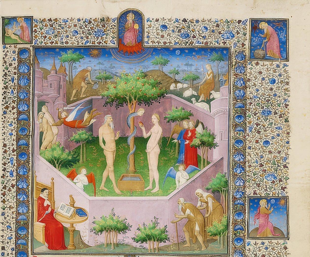 La storia di Adamo ed Eva. Circa 1413-15 da Boucicaut Master