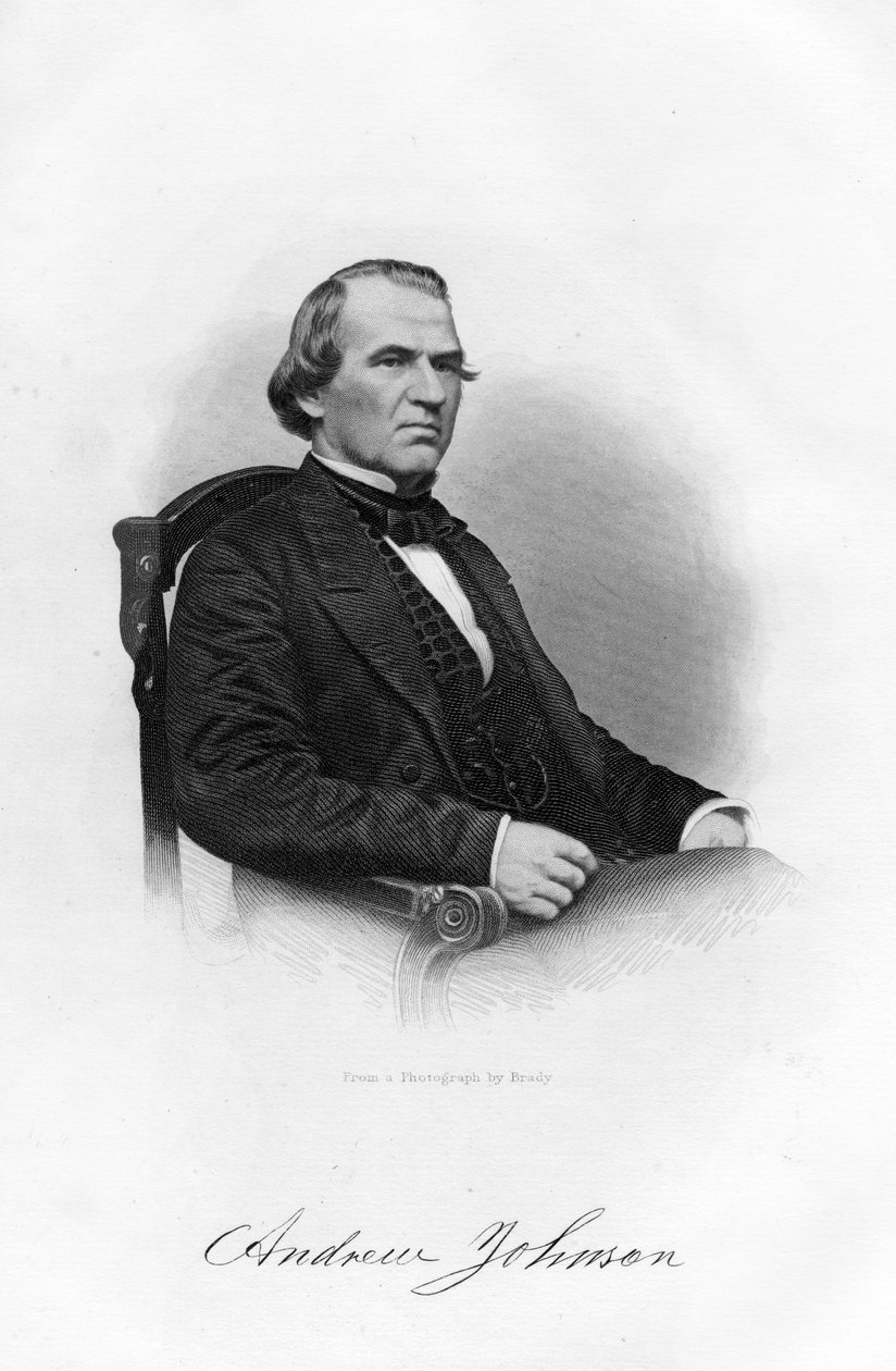 Andrew Johnson, 16º Presidente degli Stati Uniti, 1862-1867 da Brady