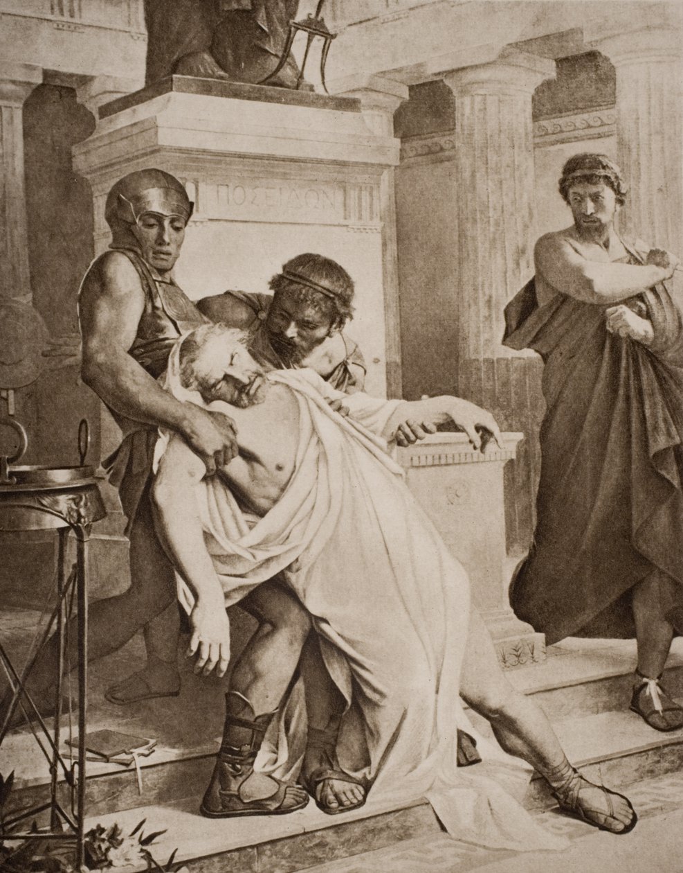 La morte di Demostene, illustrazione da 
