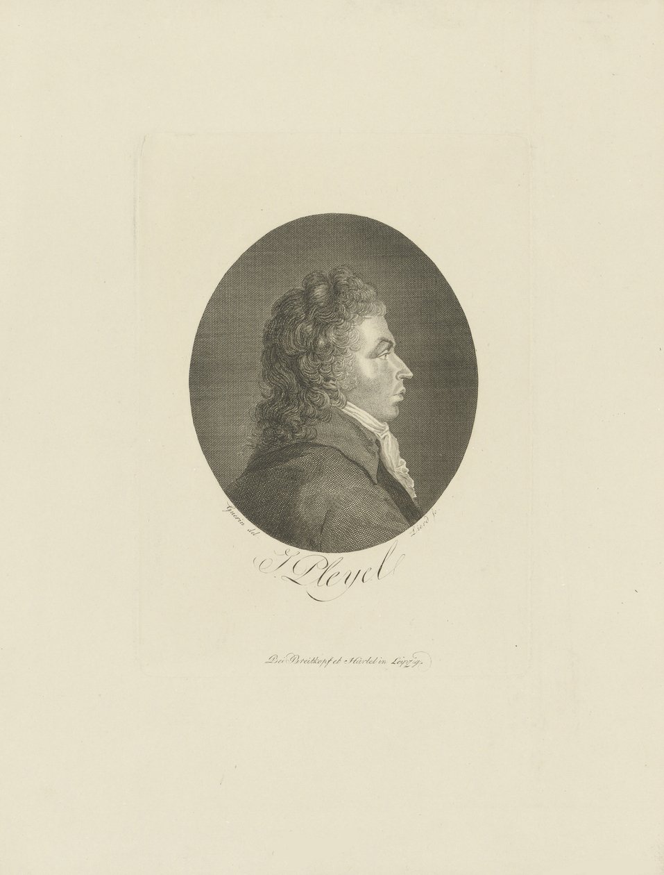 Ritratto del compositore Ignace Pleyel 1757-1831, c. 1800 da Breitkopf and Härtel