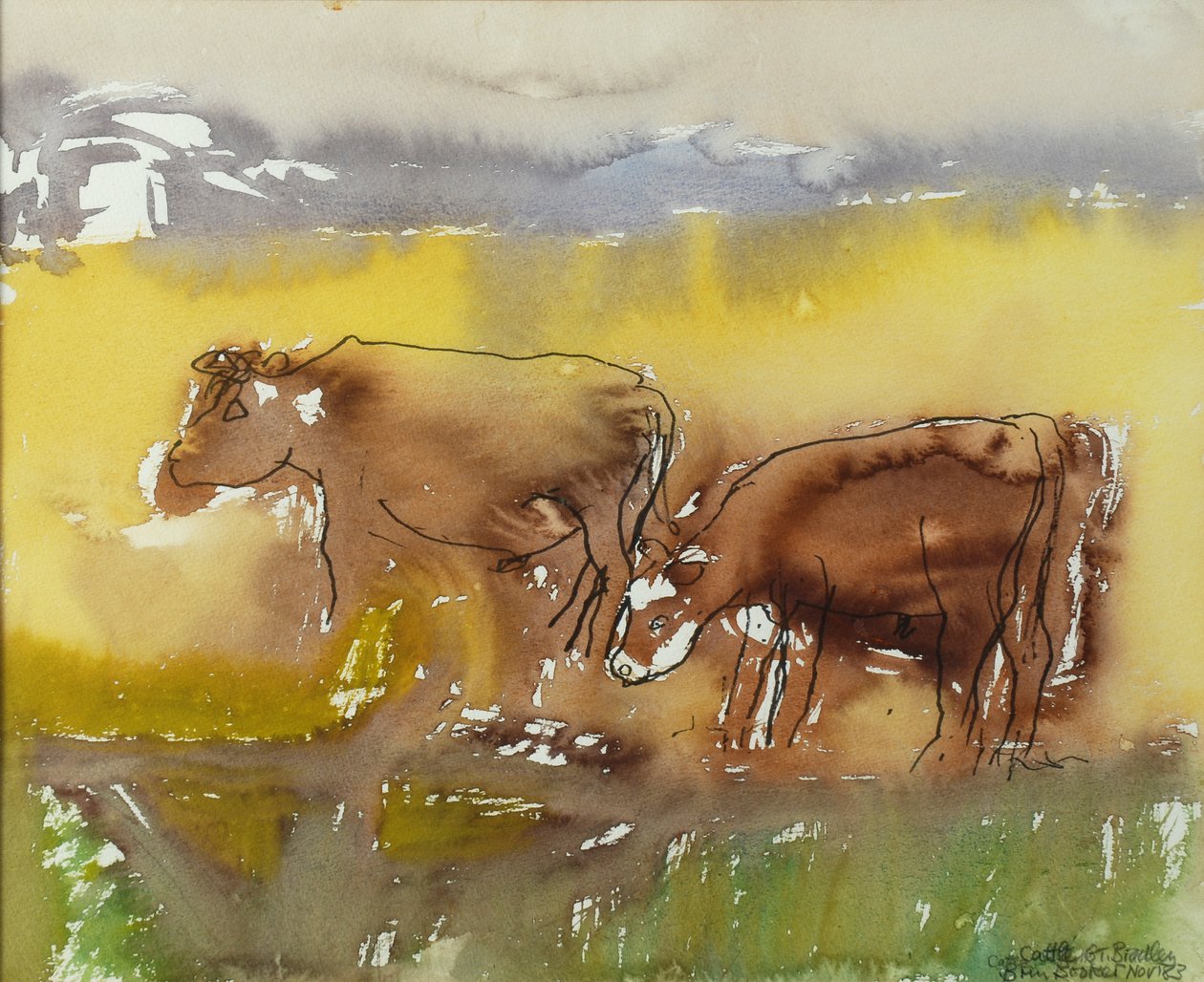 Bovini nel prato, 1983 da Brenda Brin Booker