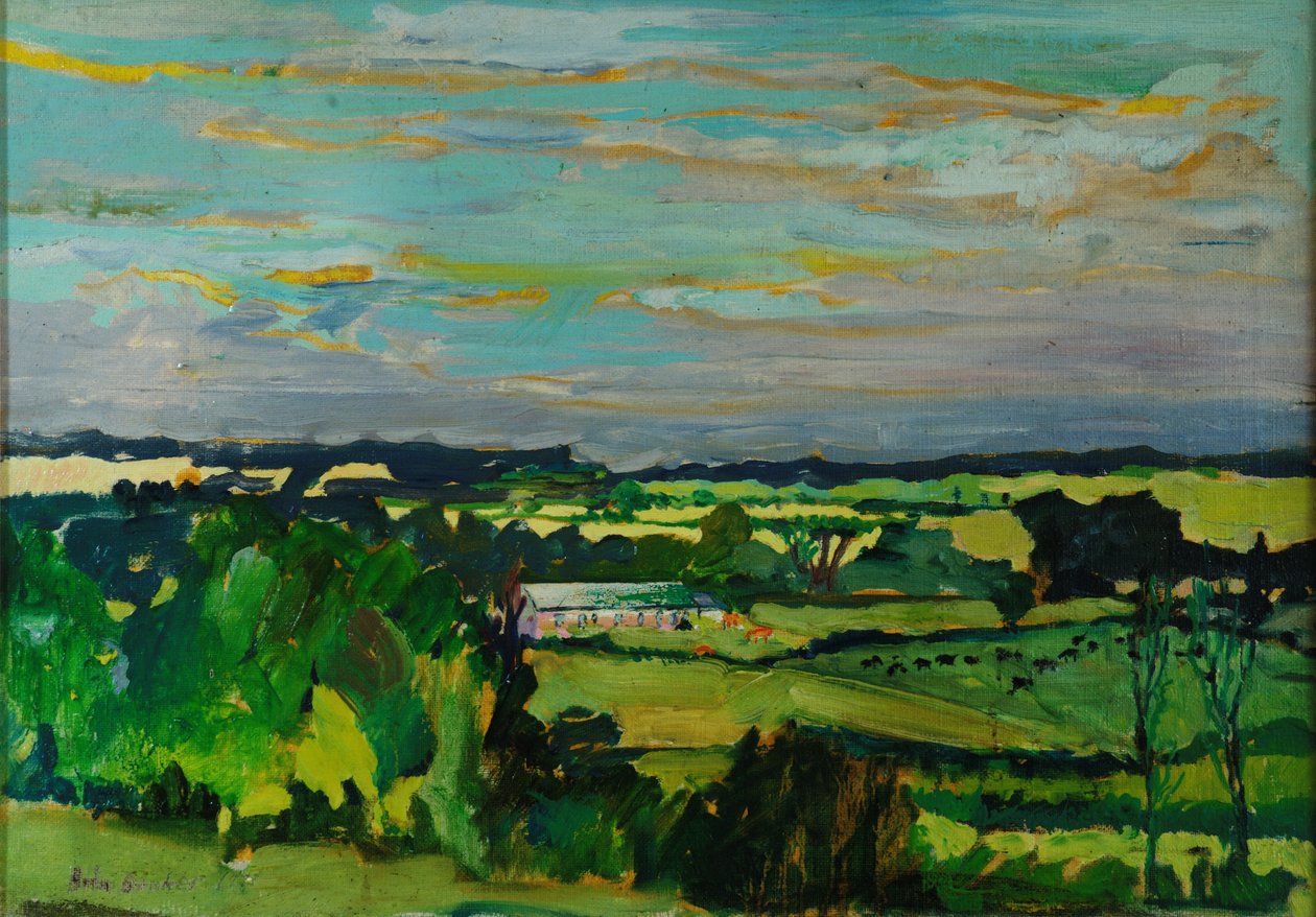 Attraverso la valle, Bedfordshire, 1973 da Brenda Brin Booker