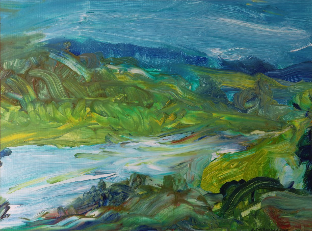 Paesaggio del fiume blu II, 1988 da Brenda Brin Booker